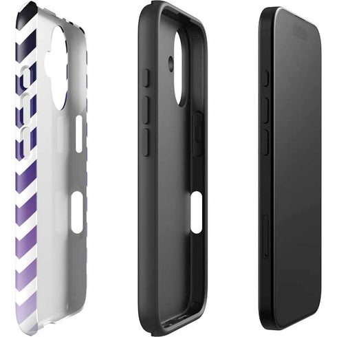 Chevron Purple Ombre iPhone 16 Plus Impact Case